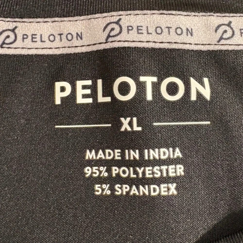 Peloton Mens Century Club Black Short Sleeve Athletic Training T-Shirt XL